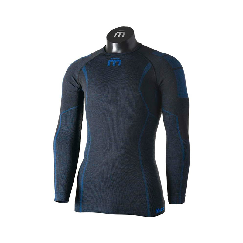 Термобелье мужское верх Mico MLS Round Neck Shirt SuperTermo Merino Night