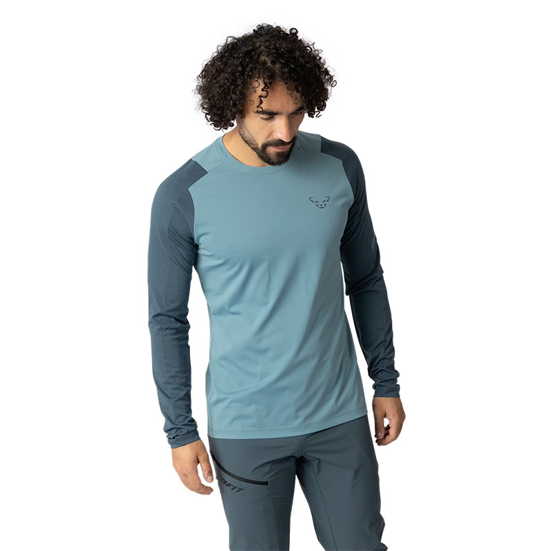 Футболка мужская с длинным рукавом Dynafit TRANSALPER M L/S TEE Smoke Blue