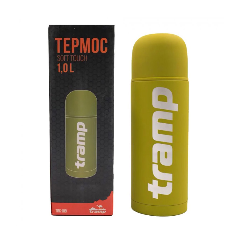 Термос TRAMP Soft Touch 1,0л Оливковый