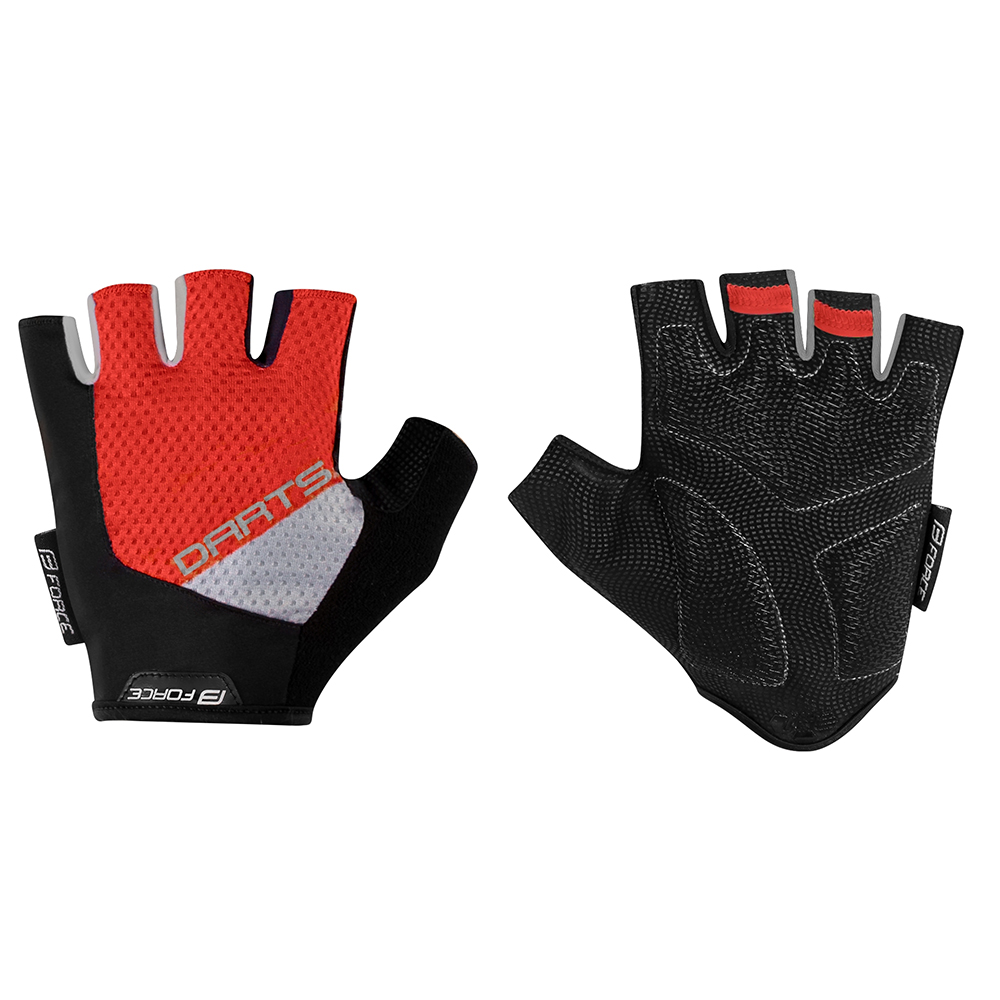 Перчатки велосипедные gloves FORCE RADICAL black-white-red