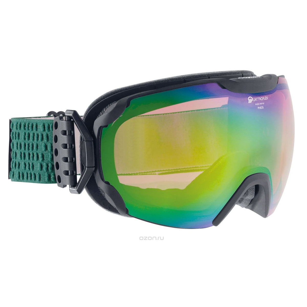 Горнолыжная маска  PHEOS black matt QMM Green