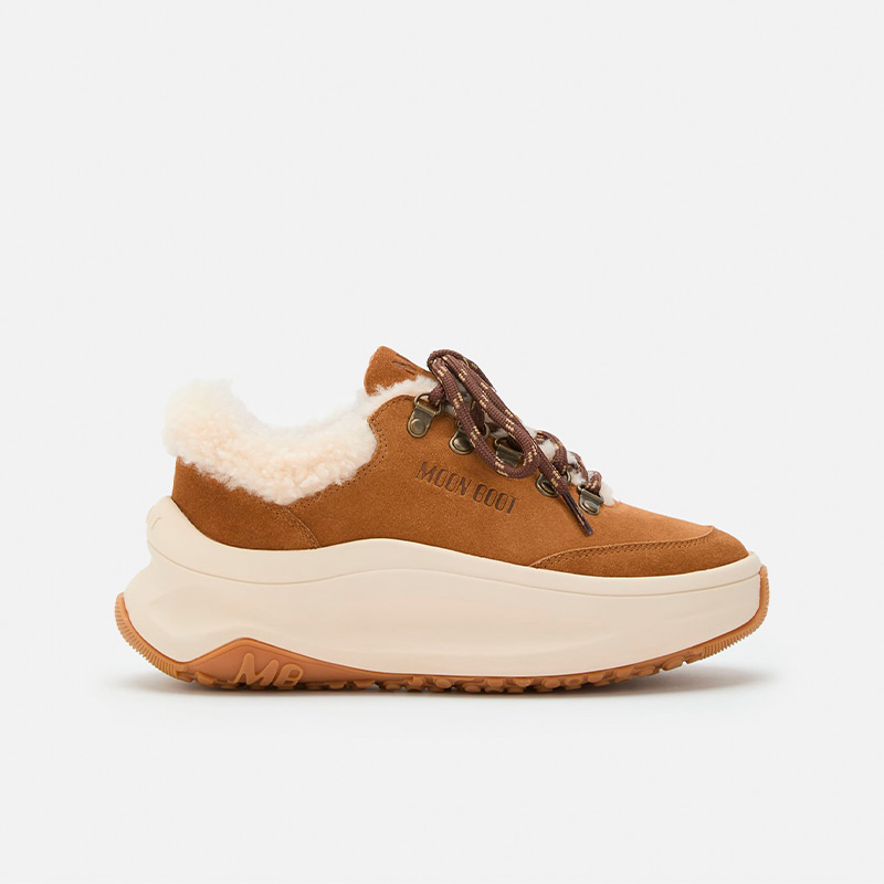 Кроссовки женские MOON BOOT MOON247 CITY SHEARLING COGNAC