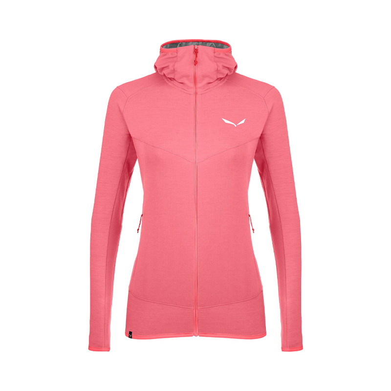Кофта женская LIGHT MICRO PL W FZ HOODY-6205 Calypso Coral Melange