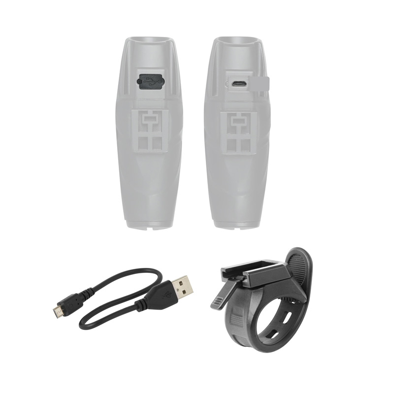 Фонарь передний light front FORCE SHARK 700LM USB Black