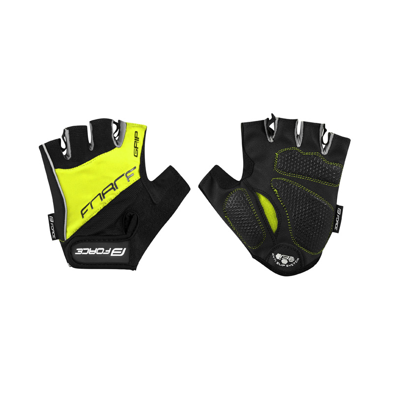 Перчатки велосипедные gloves FORCE GRIP gel fluo