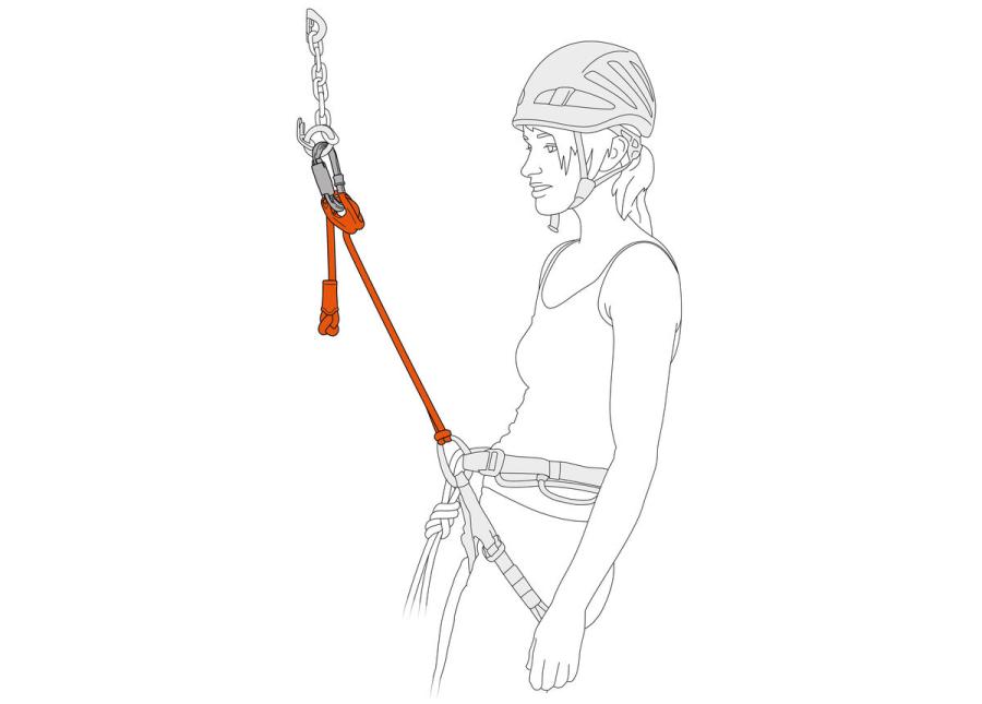 Самостраховка PETZL CONNECT ADJUST Orange