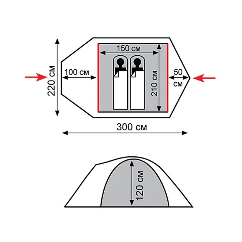 Палатка Tramp Expedition Mountain2 (V2)