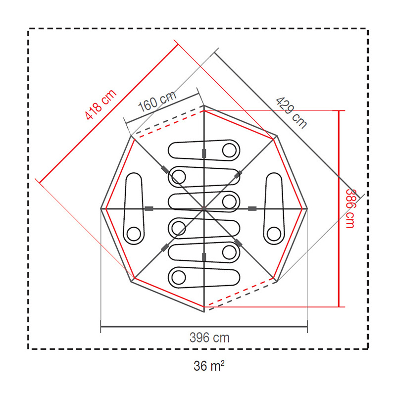 Палатка/Тент Octagon Blue/Lime