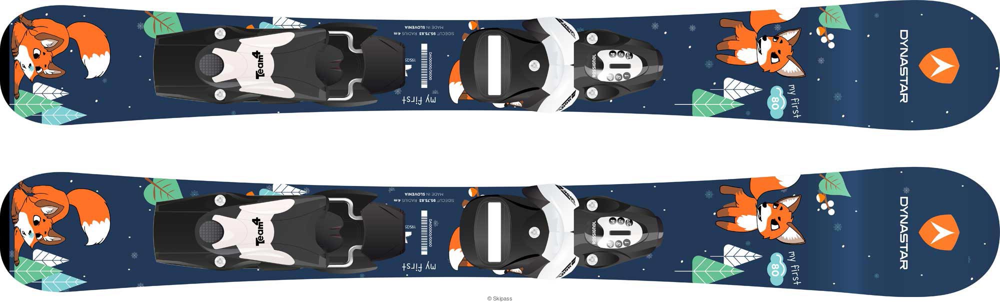 Лыжи MY FIRST FOX+TEAM 4 B76 BL-WHITE