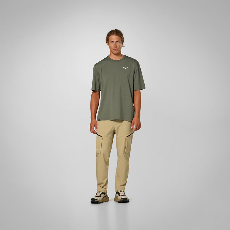 Футболка мужская Salewa EAGLE LOOSE M T-SHIRT Faded Green
