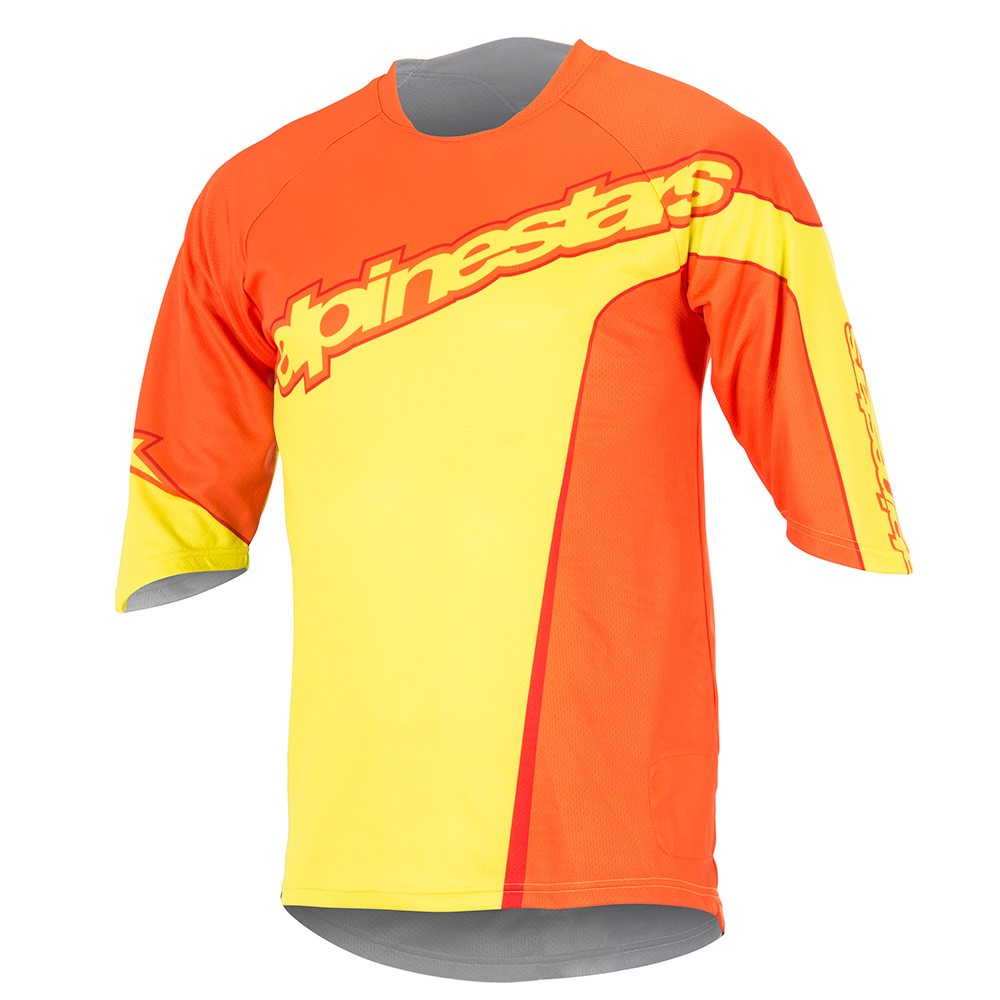 Футболка мужская CREST 3/4 JERSEY-45-BR ORNGE ACID YELLOW