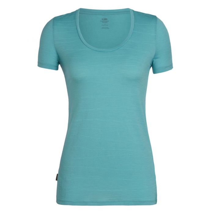 Футболка женская Tech Lite SS Scoop Lines Landscape W 150 Бирюзовая