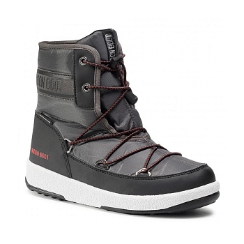 Сапоги детские MOON BOOT JR BOY MID WP 2 BLACK/CASTELROCK
