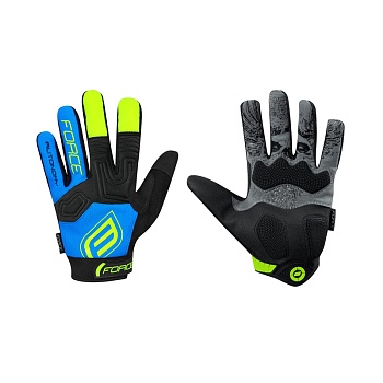 Перчатки велосипедные gloves FORCE MTB AUTONOMY black-blue